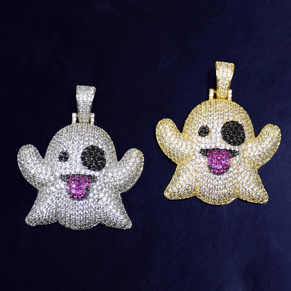 Emoji Ghost Men Necklace With Pendant